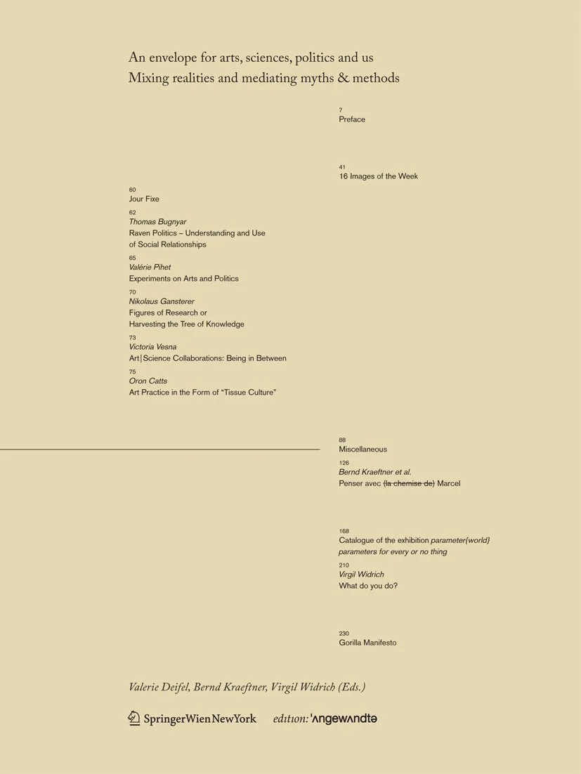 Edition Angewandte: An envelope for arts, sciences, politics and us, 2011