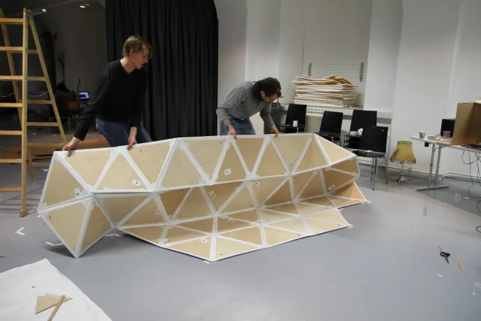 Artscience Space*Acoustic Cloud * Process model 1:1 Date1