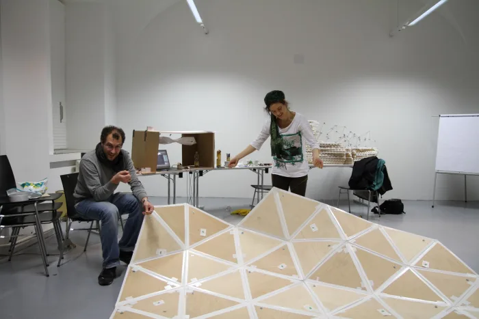 Artscience Space*Acoustic Cloud * Process model 1:1 Date1