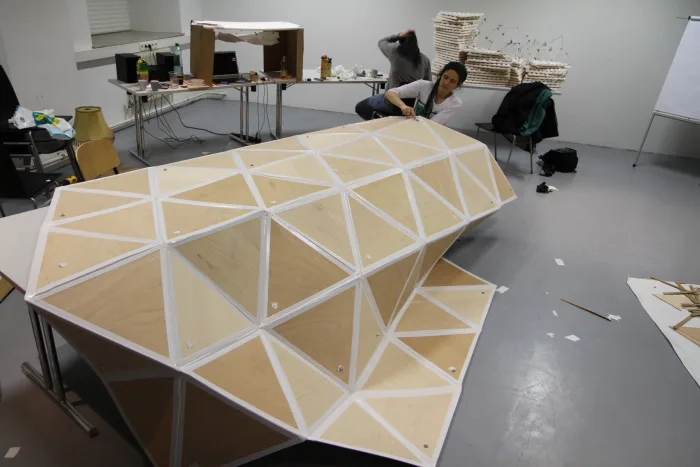 Artscience Space*Acoustic Cloud * Process model 1:1 Date1