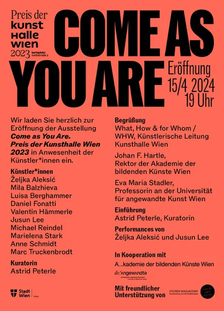 Come as You Are. Preis der Kunsthalle Wien 2023 - until September 2024