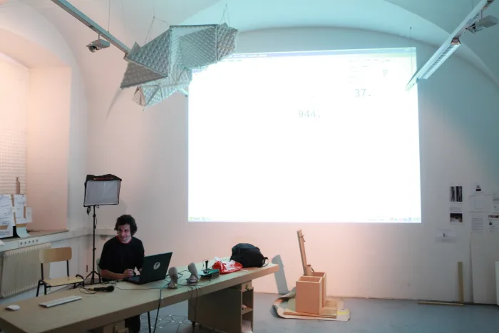 Wagner Felipe dos Santos (Transmedia Art), Software Marathon 15 December 2011. Photo © Juliana Herrero