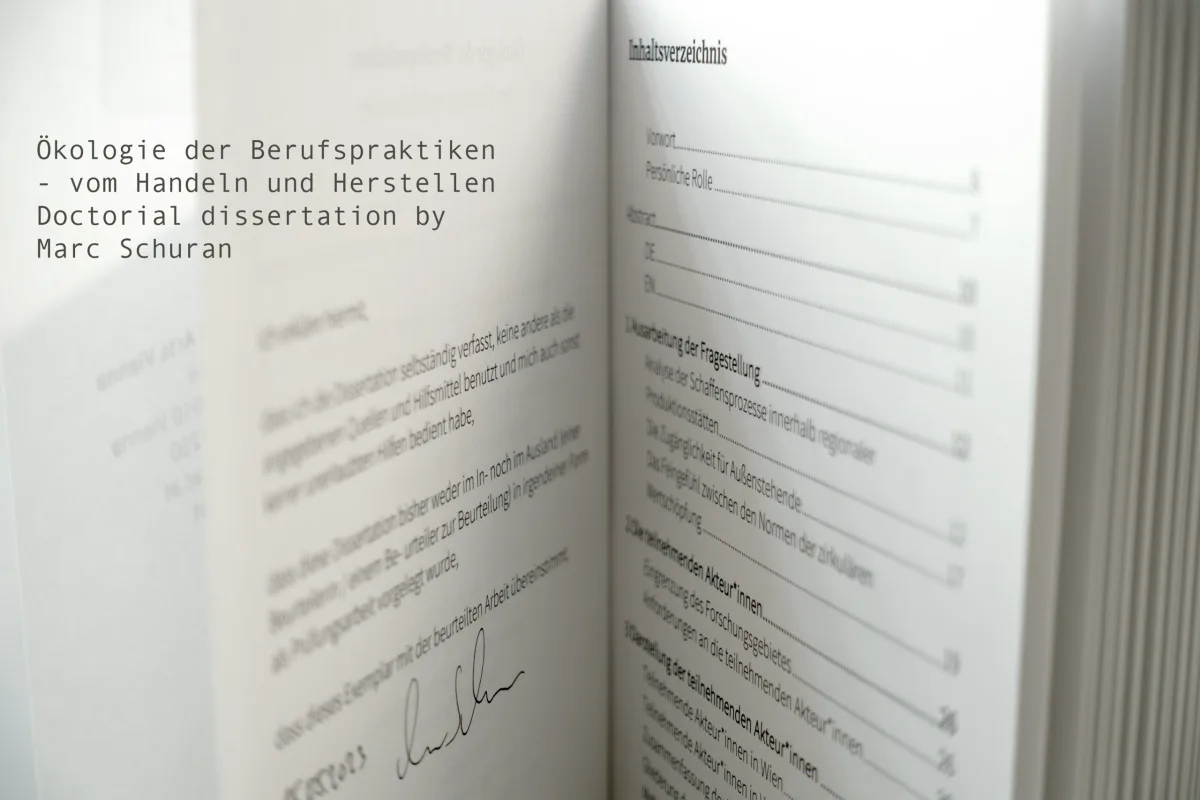 Ökologie der Berufspraktiken - vom Handeln und Herstellen
