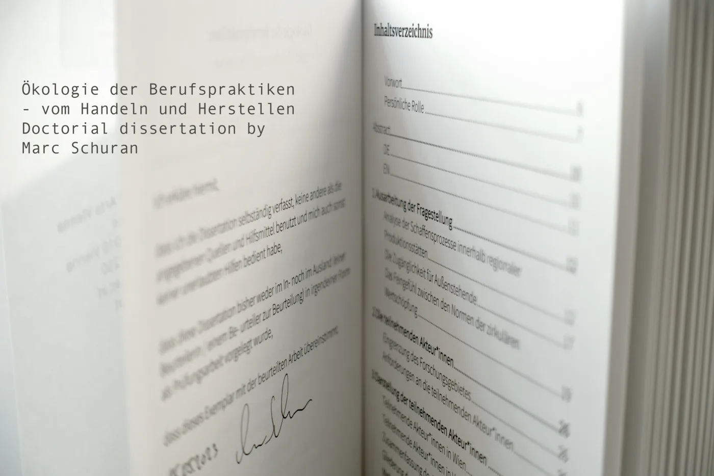Ökologie der Berufspraktiken - vom Handeln und Herstellen